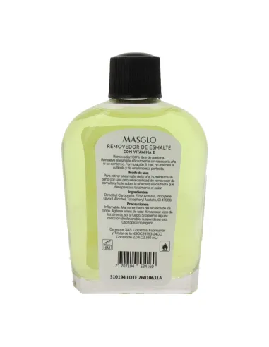 Masglo Removedor de Esmalte con Vitamina e 60 ml